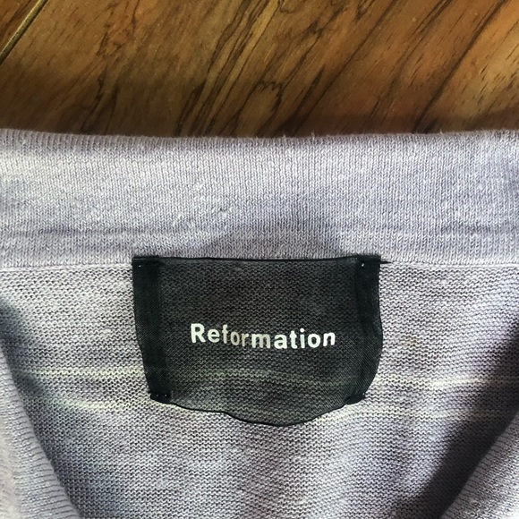 Reformation lavender striped polo - Picture 3 of 3